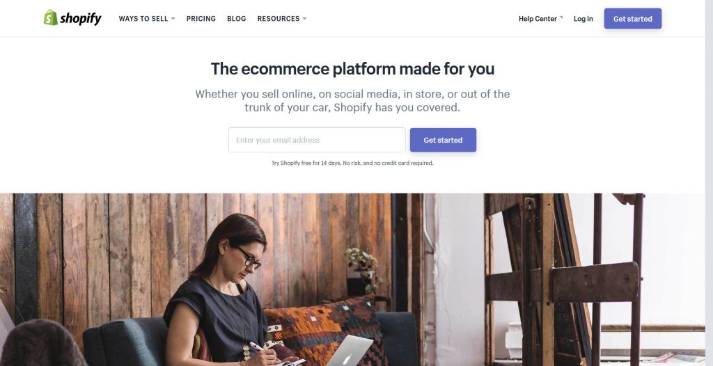 Shopify Website Homepage