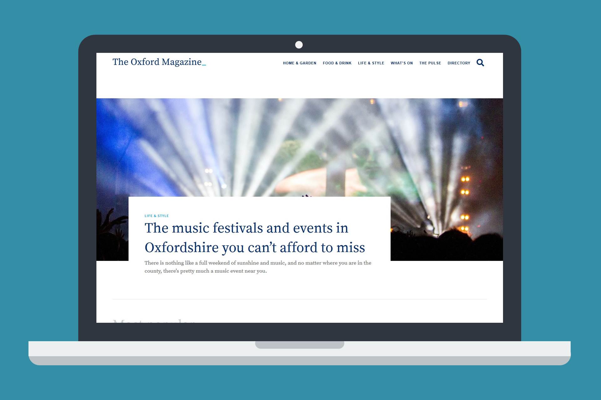 Forward-looking web design and custom WordPress development for The Oxford Magazine.